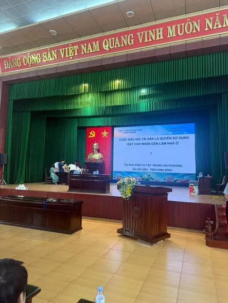 Đang kiểm phiếu đất đấu giá khu dctt Hải phương, Hải hậu